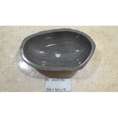 Раковина из речного камня 52х32х15 (RL230536)