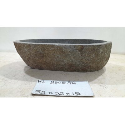Раковина из речного камня 52х32х15 (RL230536)