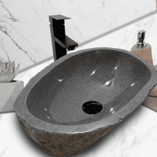 Раковина из речного камня 52х32х15 (RL230536)