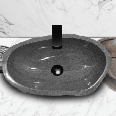 Раковина из речного камня 52х32х15 (RL230536)