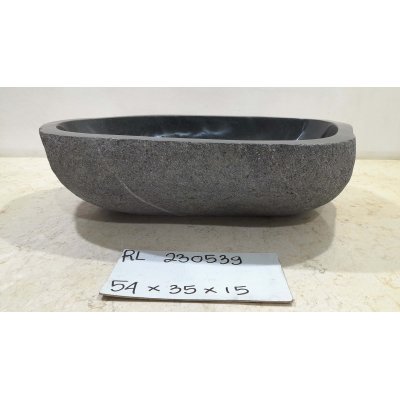 Раковина из речного камня 53х39х15 (RL230539)