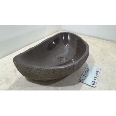 Раковина из речного камня 58х33х15 (RL230544)