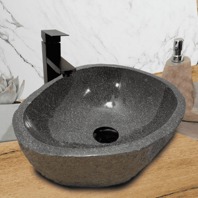 Раковина из речного камня 51х37х15 (RL230560)