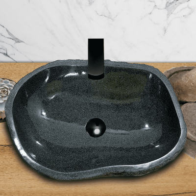 Раковина из речного камня 52х38х15 (RL230563)