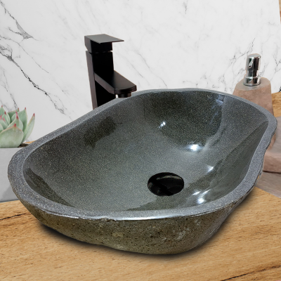 Раковина из речного камня 55х30х15 (RL230575)