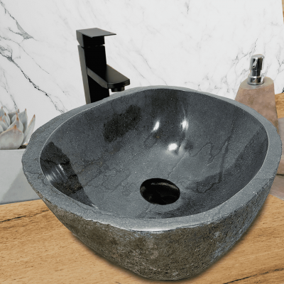 Раковина из речного камня 51х36х15 (RL230575)