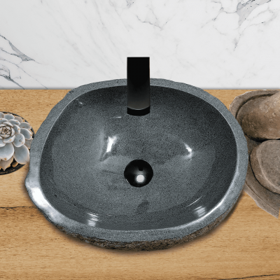 Раковина из речного камня 51х42х15 (RL230577)