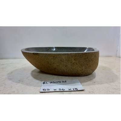 Раковина из речного камня 53х36х15 (RL230578)