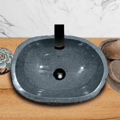 Раковина из речного камня 53х36х15 (RL230578)