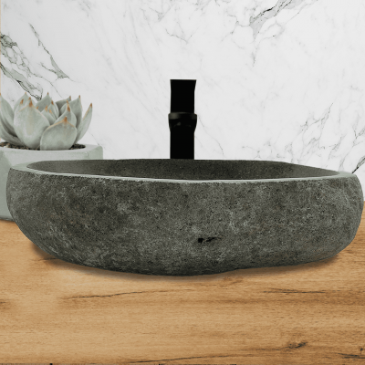 Раковина из речного камня 53х35х15 (RL230584)