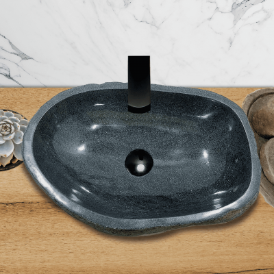 Раковина из речного камня 53х35х15 (RL230584)