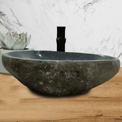 Раковина из речного камня 53х33х15 (RL230586)