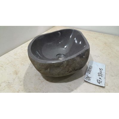 Раковина из речного камня 47х33х15 (RM230501)