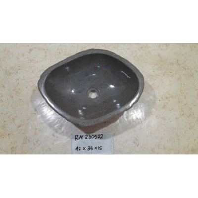 Раковина из речного камня 47х35х15 (RM230522)