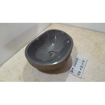 Раковина из речного камня 45х31х15 (RM230527)