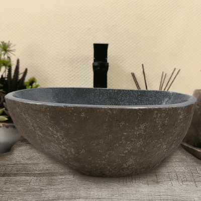 Раковина из речного камня 45х31х15 (RM230527)