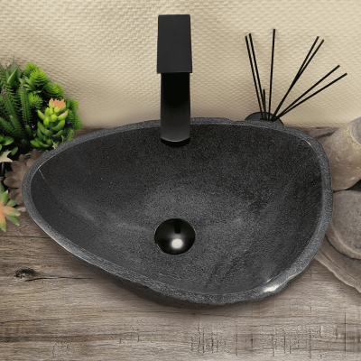 Раковина из речного камня 45х31х15 (RM230530)