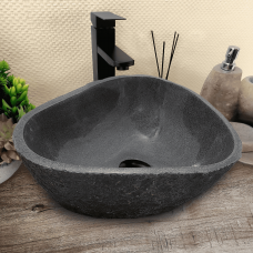 Раковина из речного камня 45х33х15 (RM230540)