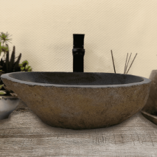 Раковина из речного камня 45х31х15 (RM230546)