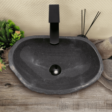 Раковина из речного камня 45х31х15 (RM230546)