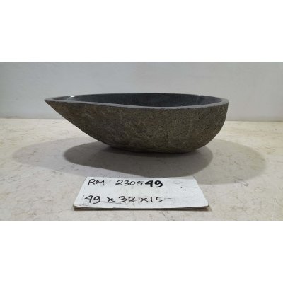 Раковина из речного камня 49х32х15 (RM230549)