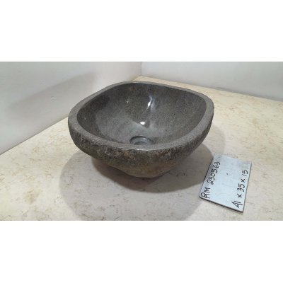 Раковина из речного камня 41х35х15 (RM230563)