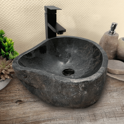 Раковина из речного камня 41х40х15 (RM230573)