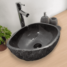 Раковина из речного камня 36х35х15 (RS230503)