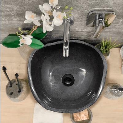 Раковина из речного камня 36х35х15 (RS230503)
