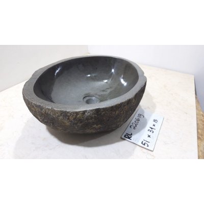 Овальная раковина из речного камня 51х34х15