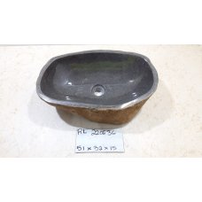 Раковина из натурального речного камня 51х32х15