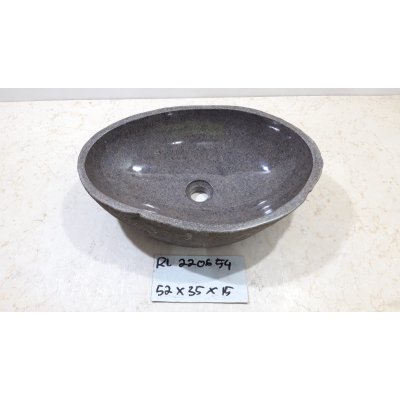 Раковина для ванной из речного камня 52х35х15
