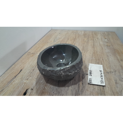 Раковина из речного камня 37х30х15 (RES241101)