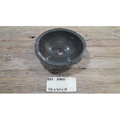 Раковина из речного камня 37х30х15 (RES241101)