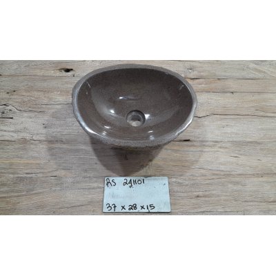 Раковина из речного камня 37х28х15 (RS241101)
