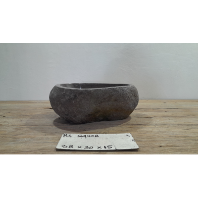Раковина из речного камня 38х30х15 (RS241102)