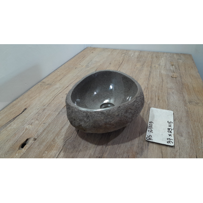 Раковина из речного камня 37х29х15 (RS241103)