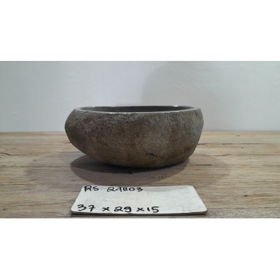 Раковина из речного камня 37х29х15 (RS241103)