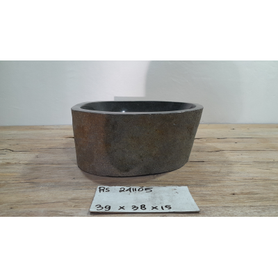 Раковина из речного камня 39х38х15 (RS241105)