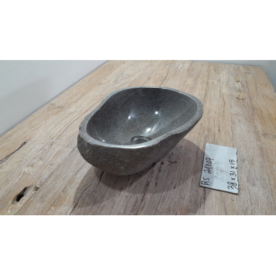 Раковина из речного камня 38х31х15 (RS241107)