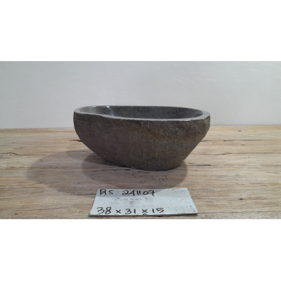 Раковина из речного камня 38х31х15 (RS241107)