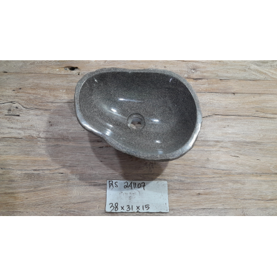 Раковина из речного камня 38х31х15 (RS241107)