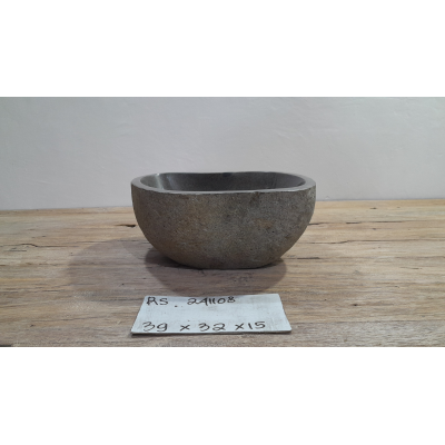Раковина из речного камня 39х32х15 (RS241108)
